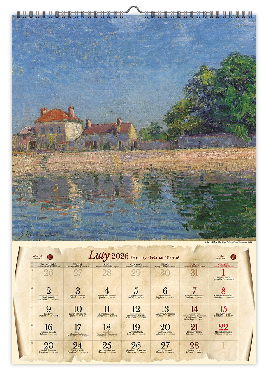 Kalendarz naścienny wieloplanszowy A2 2026 Impresjonizm Pan Kalendarzyk