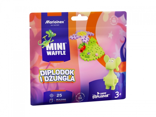 Klocki konstrukcyjne 25 elem. mini wafle dżungla Marioinex
