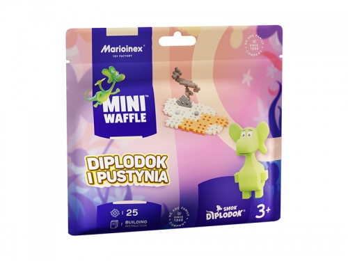 Klocki konstrukcyjne 25 elem. mini wafle pustynia Marioinex