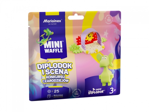 Klocki konstrukcyjne 25 elem. mini wafle scena Marioinex