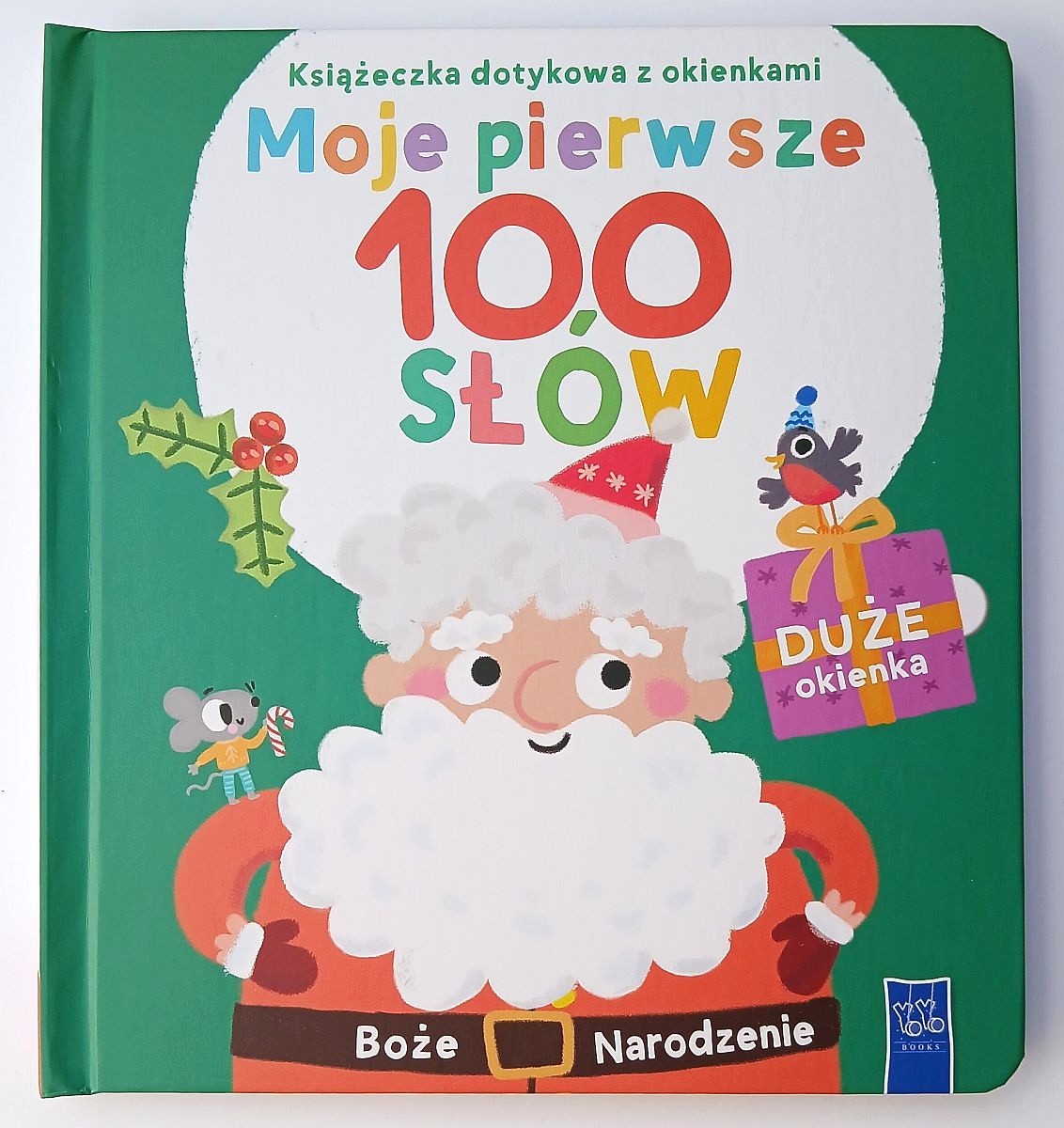Pierwsze święta książeczka dotykowa z okienkami Moje pierwsze 100 słów 24x22cm/14str YOYO BOOKS