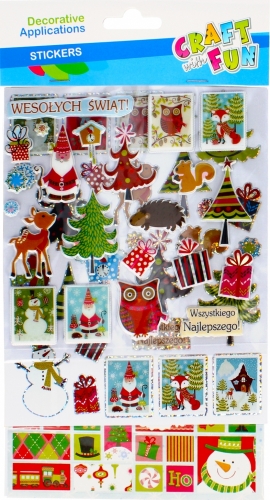 Dekoracja samoprzylepna naklejka świąteczna Craft with Fun