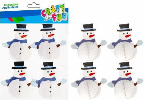Naklejki harmonijkowe bałwanek 4szt Craft with Fun