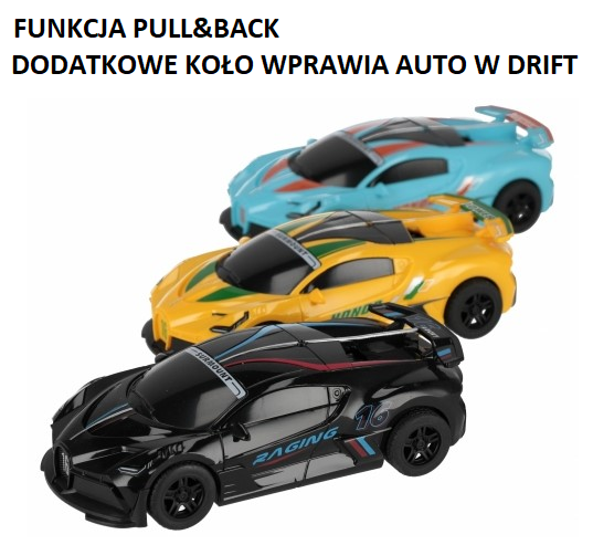 Auto rajdowe driftujące 16cm MC