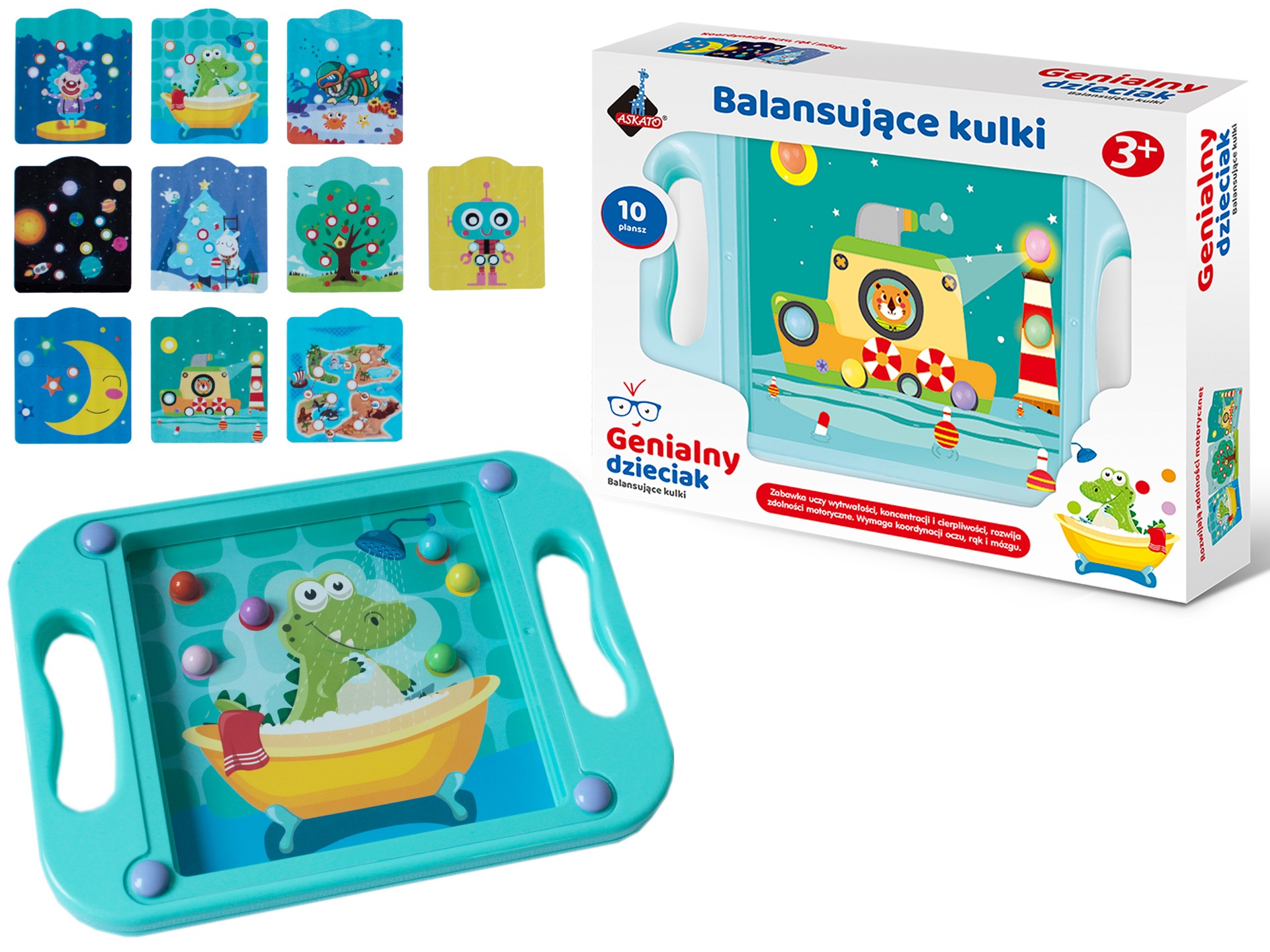 Gra zręcznościowa balansujące kulki genialny dzieciak +3 Askato