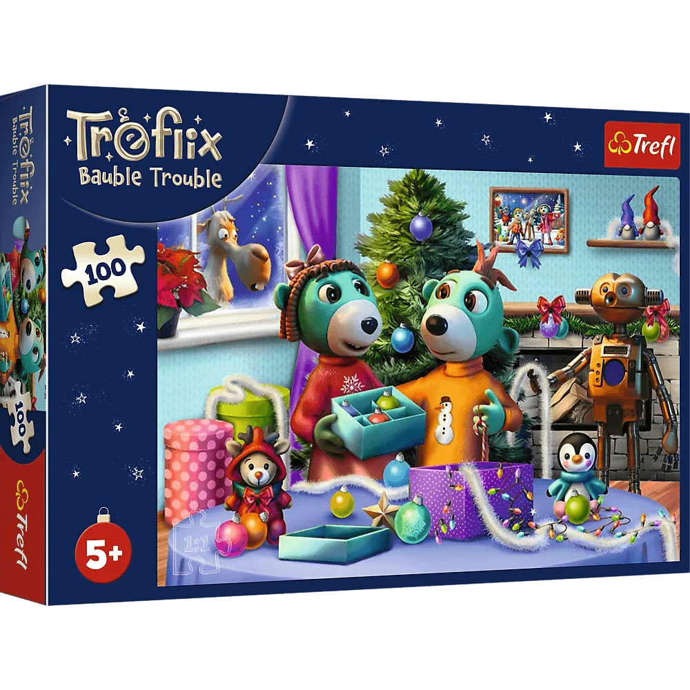 Puzzle 100 elementów świąteczny czas Treflików +5 Trefl