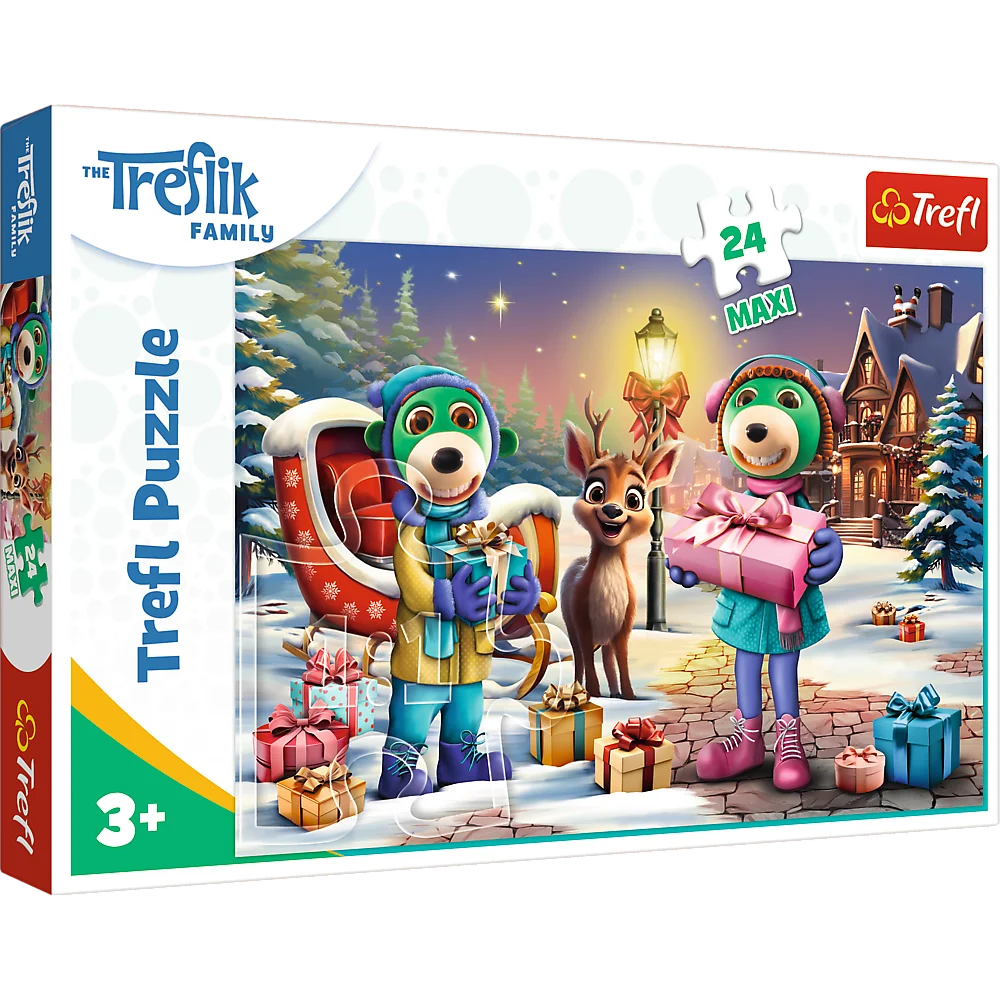 Puzzle Maxi 24 elementy zimowy czas Treflików +3 Trefl