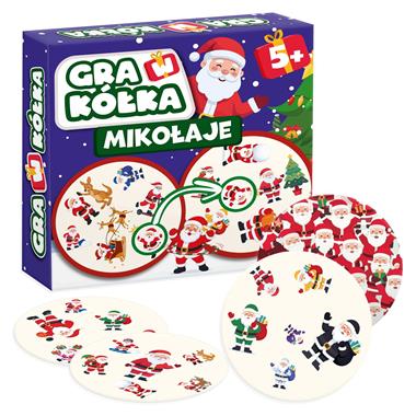 Gra świąteczna w kółka Mikołaje +5 Kangur