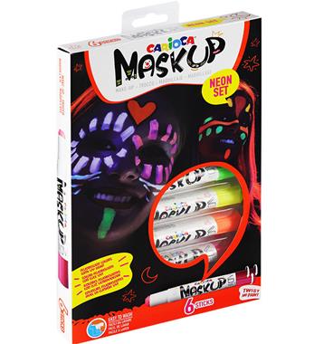 Kredki do twarzy 6 kolorów neonowe MaskUP Carioca