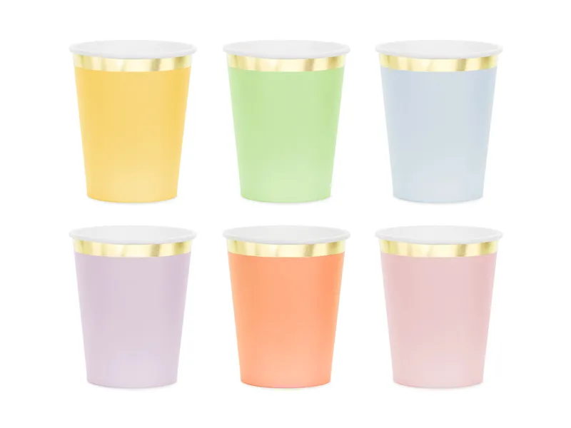 Kubeczek papierowy mix 220ml 6szt Partydeco