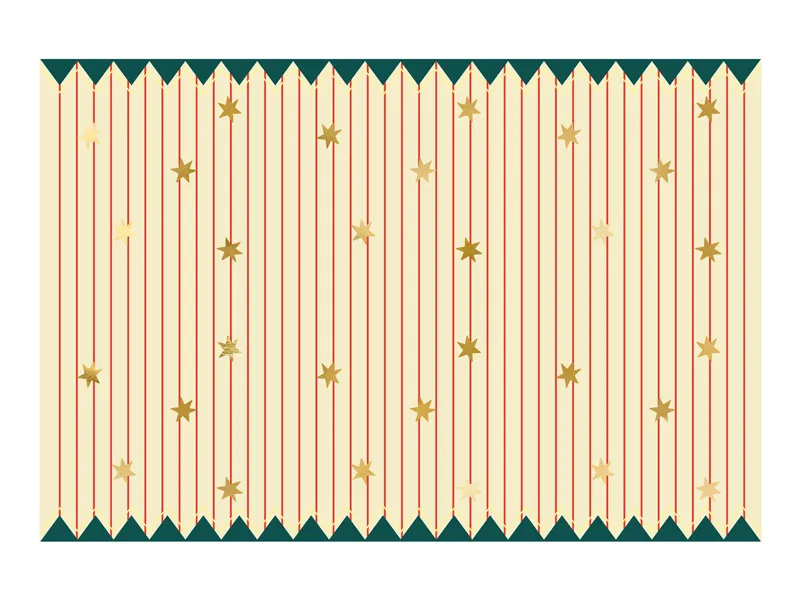 Obrus papierowy pasy z gwiazdkami 120x180cm Partydeco