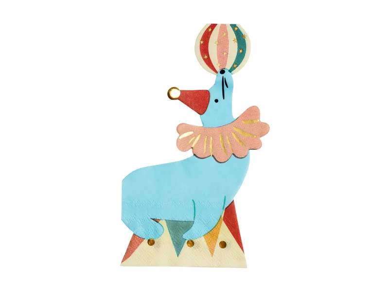 Serwetki foka 11x17cm 12szt Partydeco
