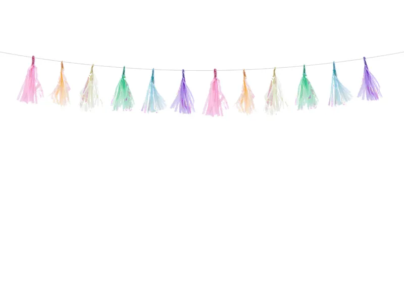 Girlanda frędzle mix 12cmx120cm Partydeco