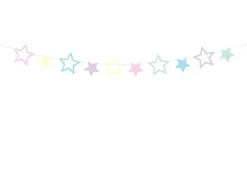 Girlanda gwiazdki 140cm Partydeco