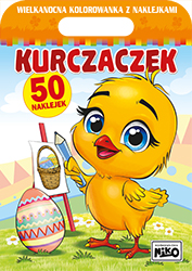 Wielkanocna kolorowanka z naklejkami kurczaczek A4/16str Niko