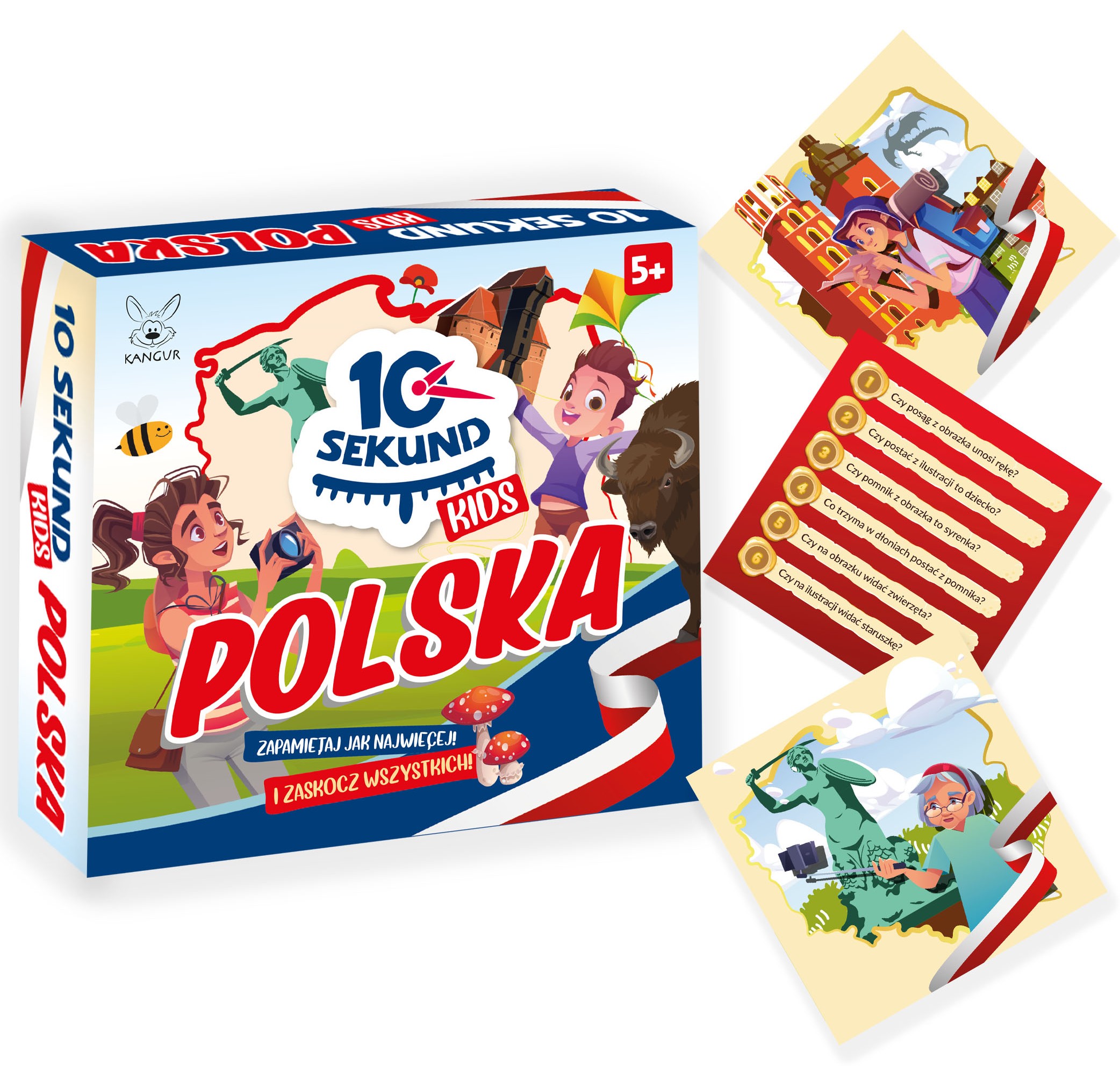 Gra edukacyjna 10 sekund Polska +5 Kangur