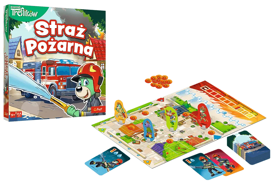 Gra edukacyjna rodzina Treflików straż pożarna +5 Trefl
