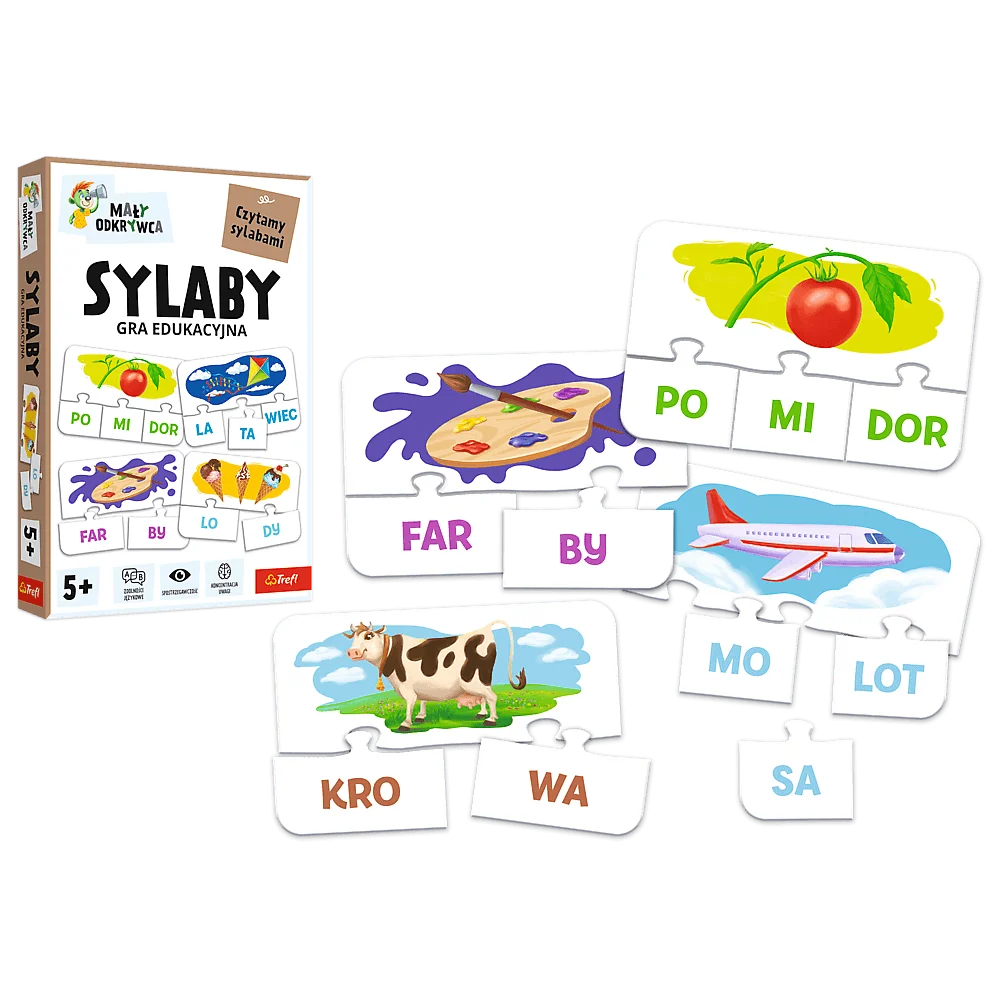 Gra edukacyjna Mały odkrywca sylaby +5 Trefl