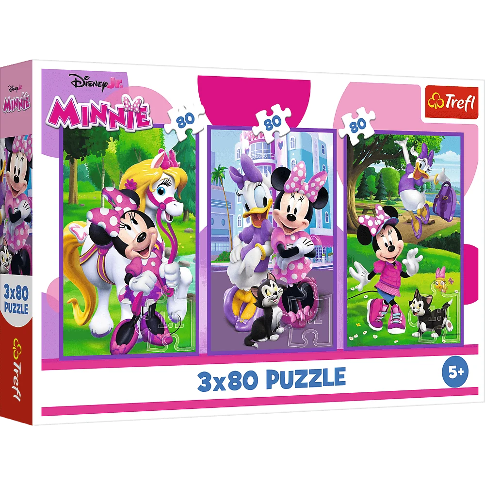  Puzzle 3x80 elementów Minnie i przyjaciele +5 Trefl