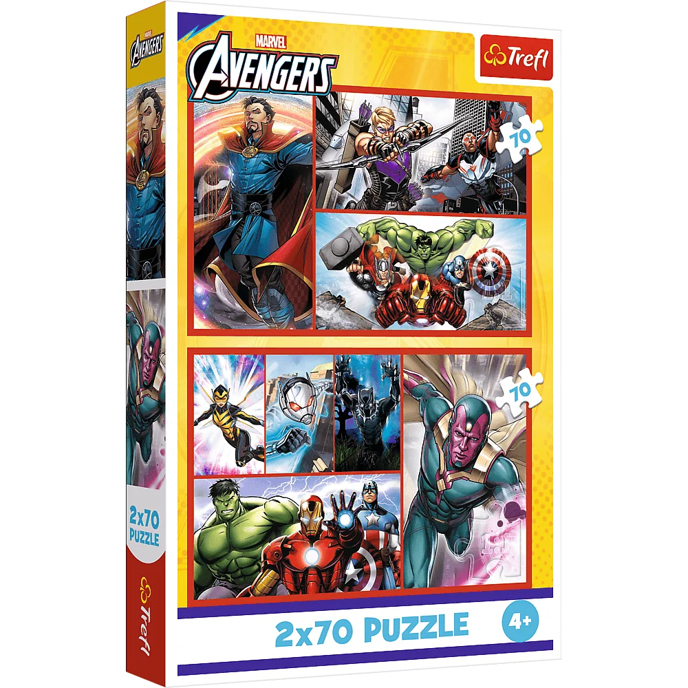  Puzzle 2x70 elementów Avangers +4 Trefl
