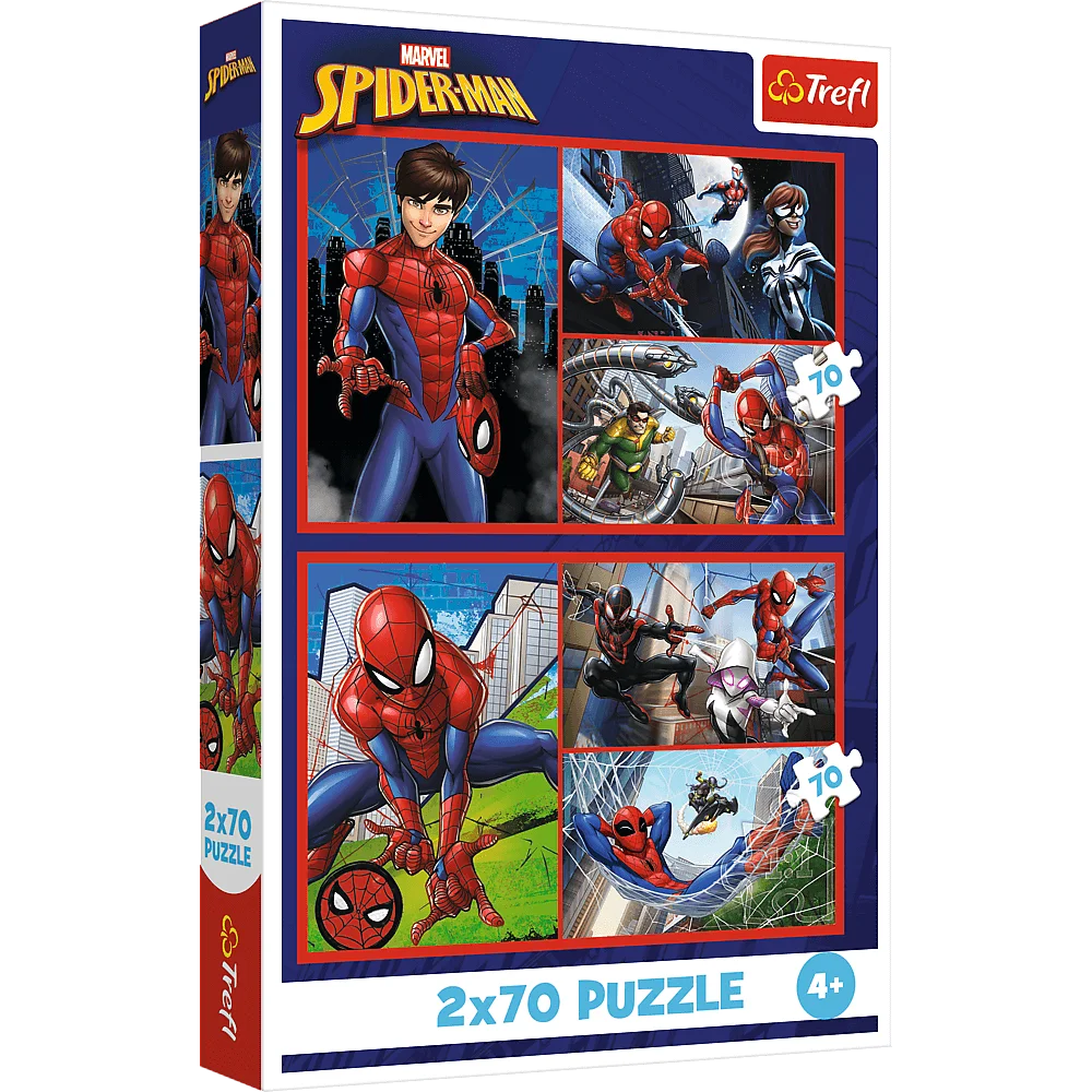  Puzzle 2x70 elementów Spiderman +4 Trefl