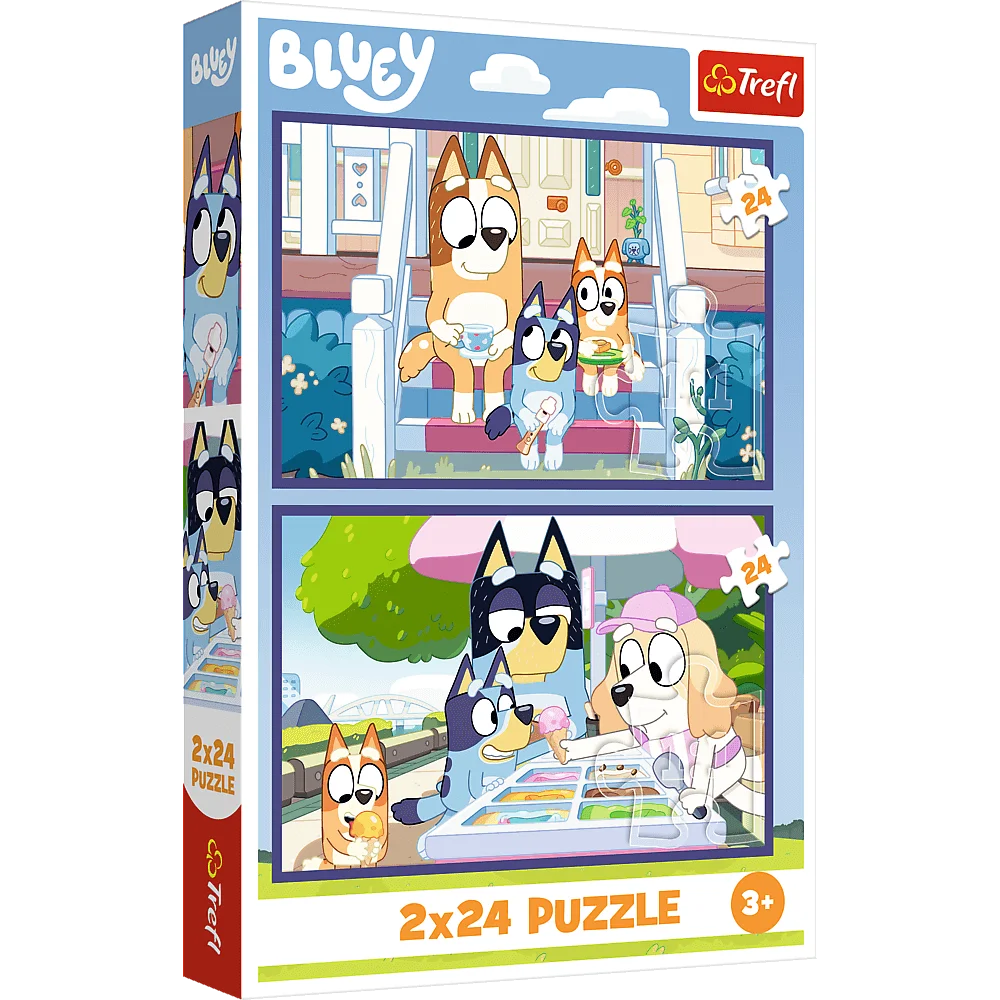  Puzzle 2x24 elementy Bluey +3 Trefl