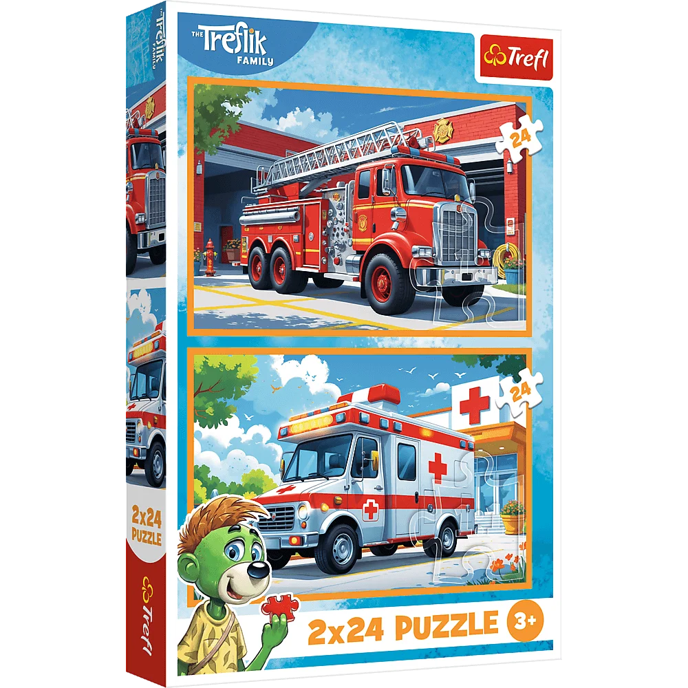  Puzzle 2x24 elementy Rodzina Treflików +3 Trefl