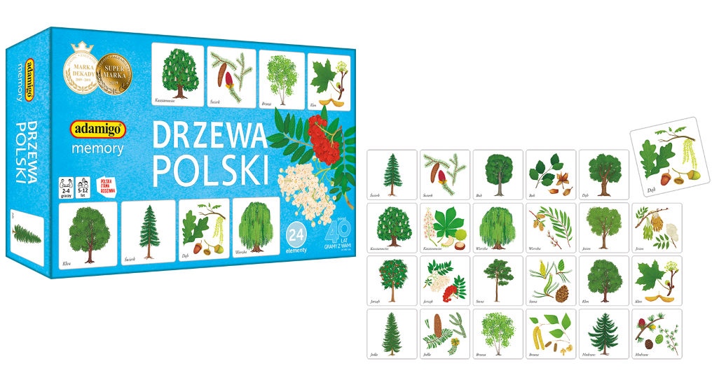  Gra edukacyjna memory drzewa polski +5 Adamigo