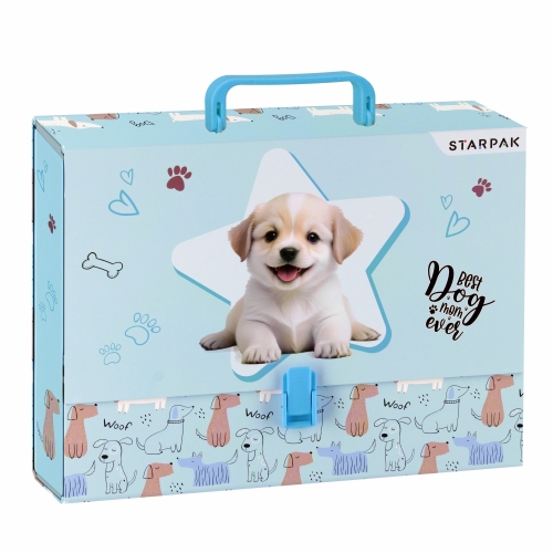 Teczka z rączką A4/5cm doggy Starpak