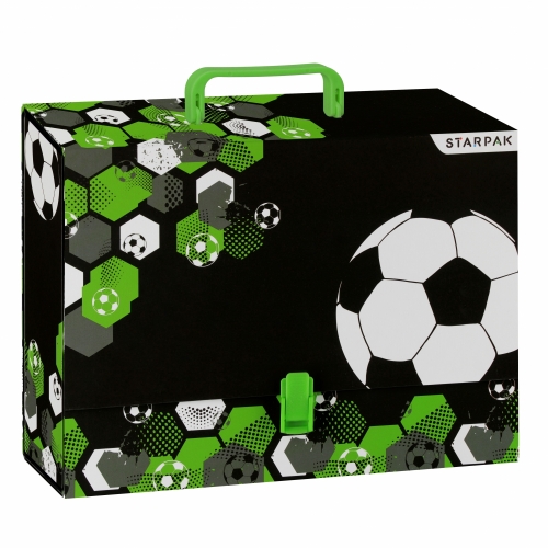 Teczka z rączką A4/9cm football Starpak