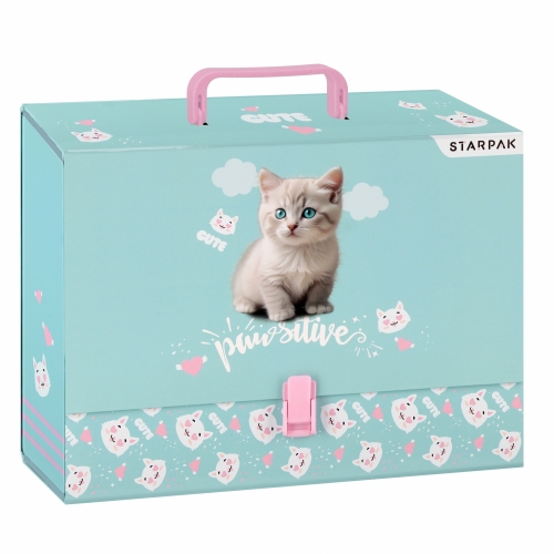 Teczka z rączką A4/9cm kitty Starpak