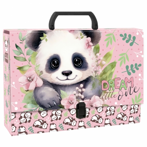 Teczka z rączką A4/9cm panda Derform