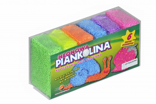 Pianka do modelowania piankolina neon 6 kolorów Art&Play