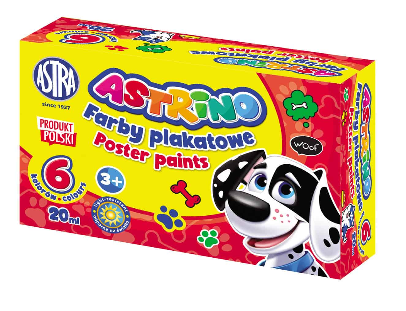 Farby plakatowe 6 kolorów Astrino