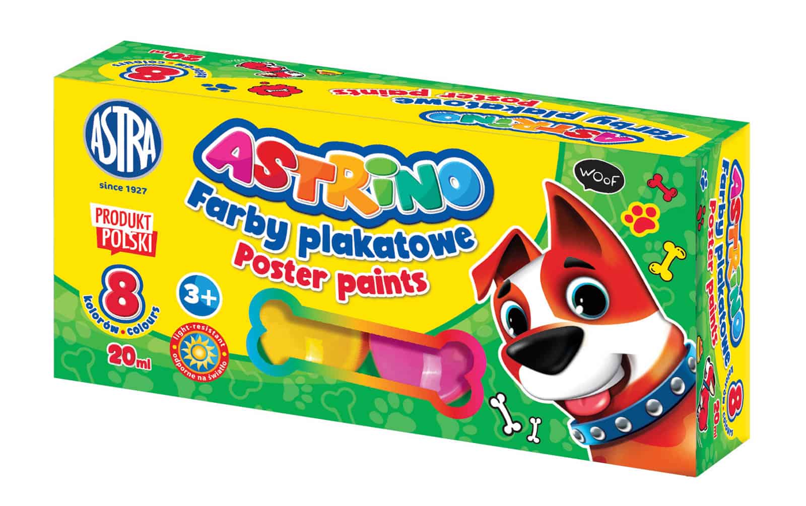 Farby plakatowe 8 kolorów Astrino