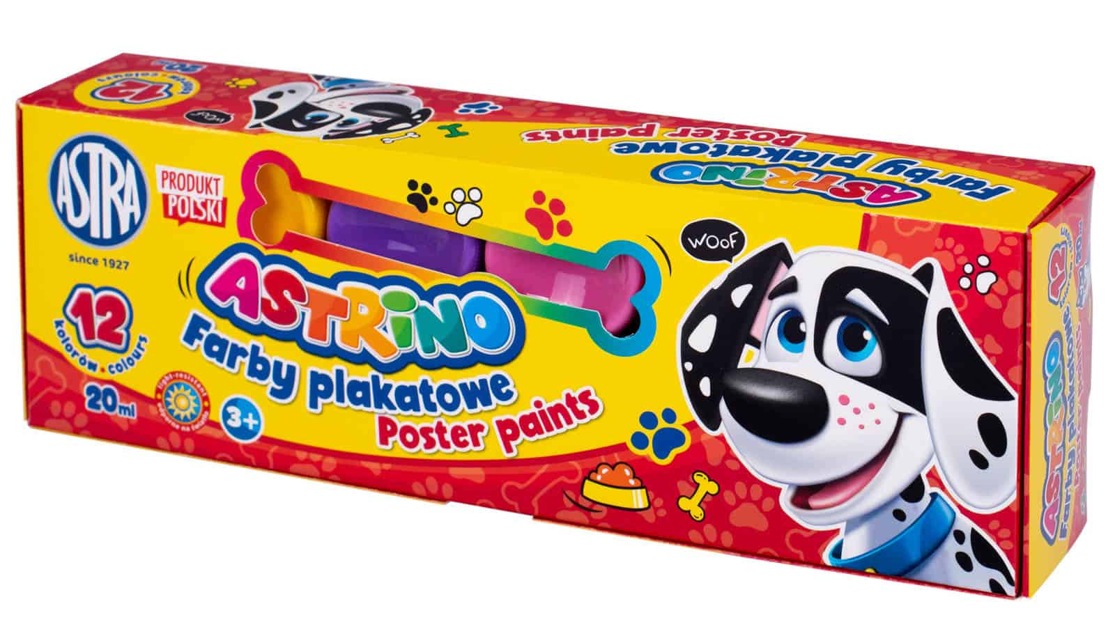 Farby plakatowe 12 kolorów Astrino