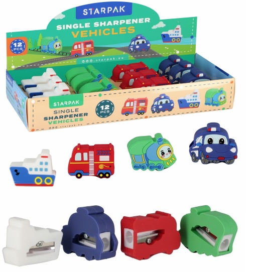 Temperówka 1 ostrze pojazdy 12szt Starpak