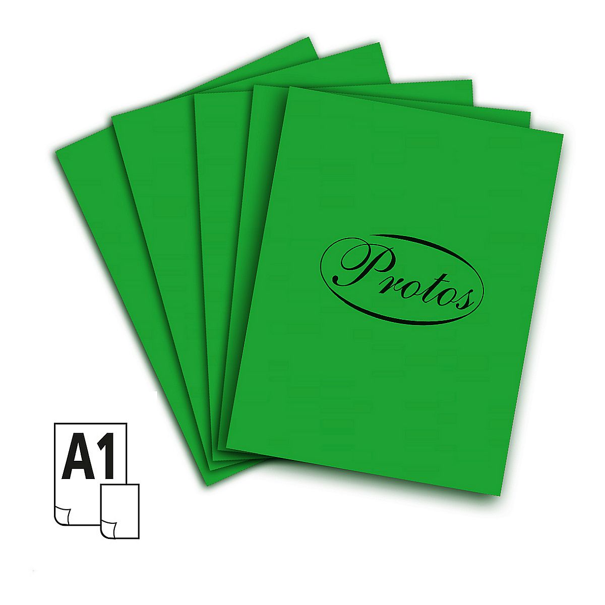 Brystol A1 160g 20ark. zielony Protos