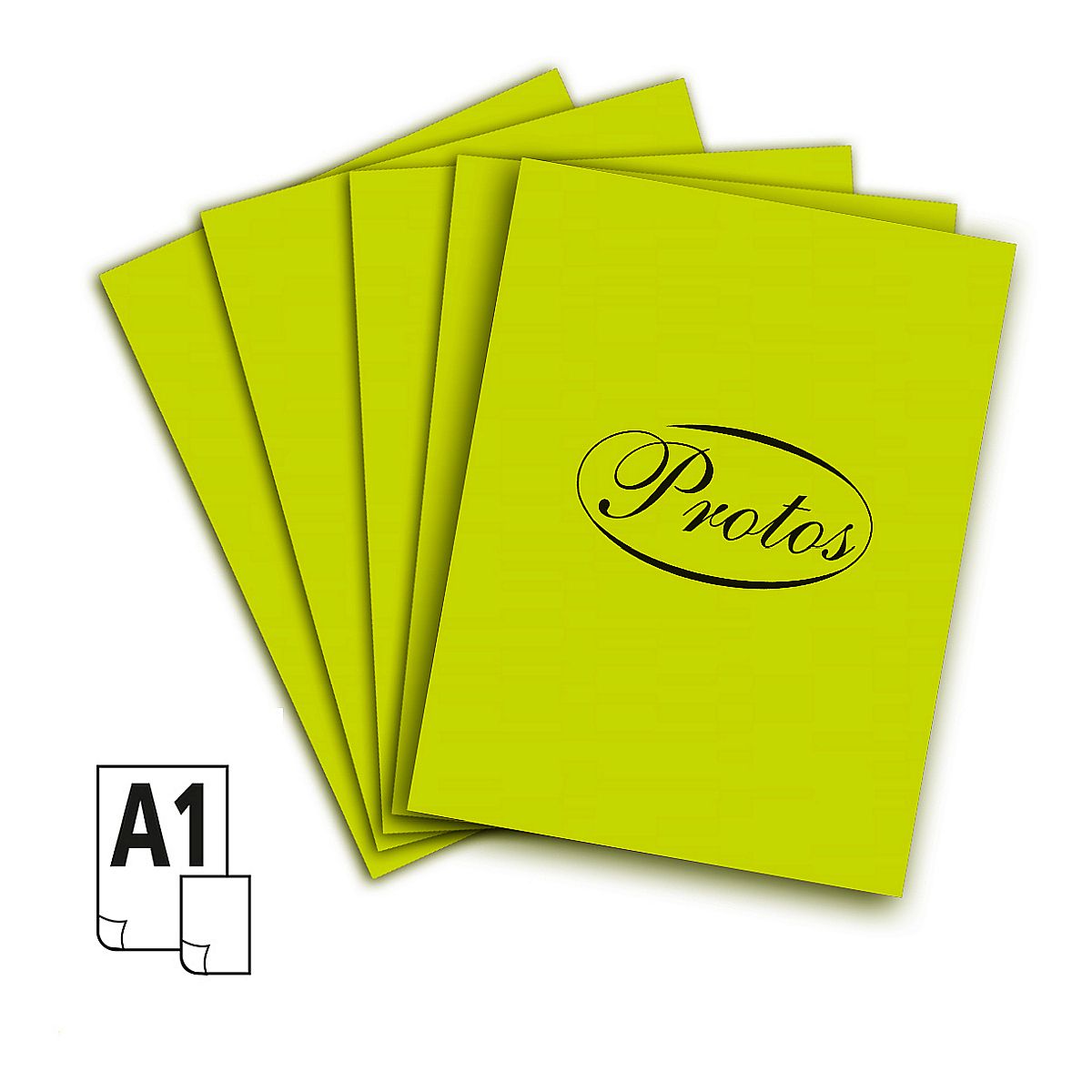 Brystol A1 160g 20ark. limonkowy Protos
