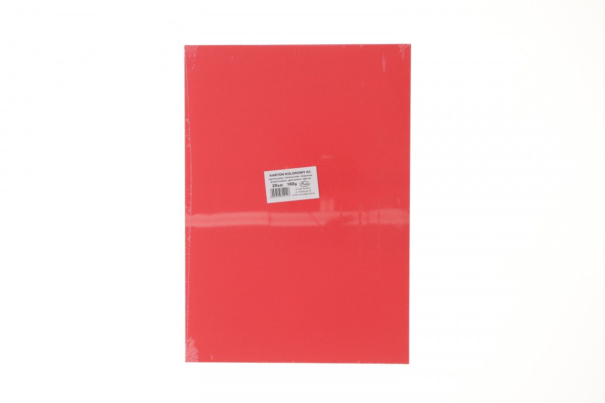 Brystol A3 160g 20 ark. czerwony jasny Protos