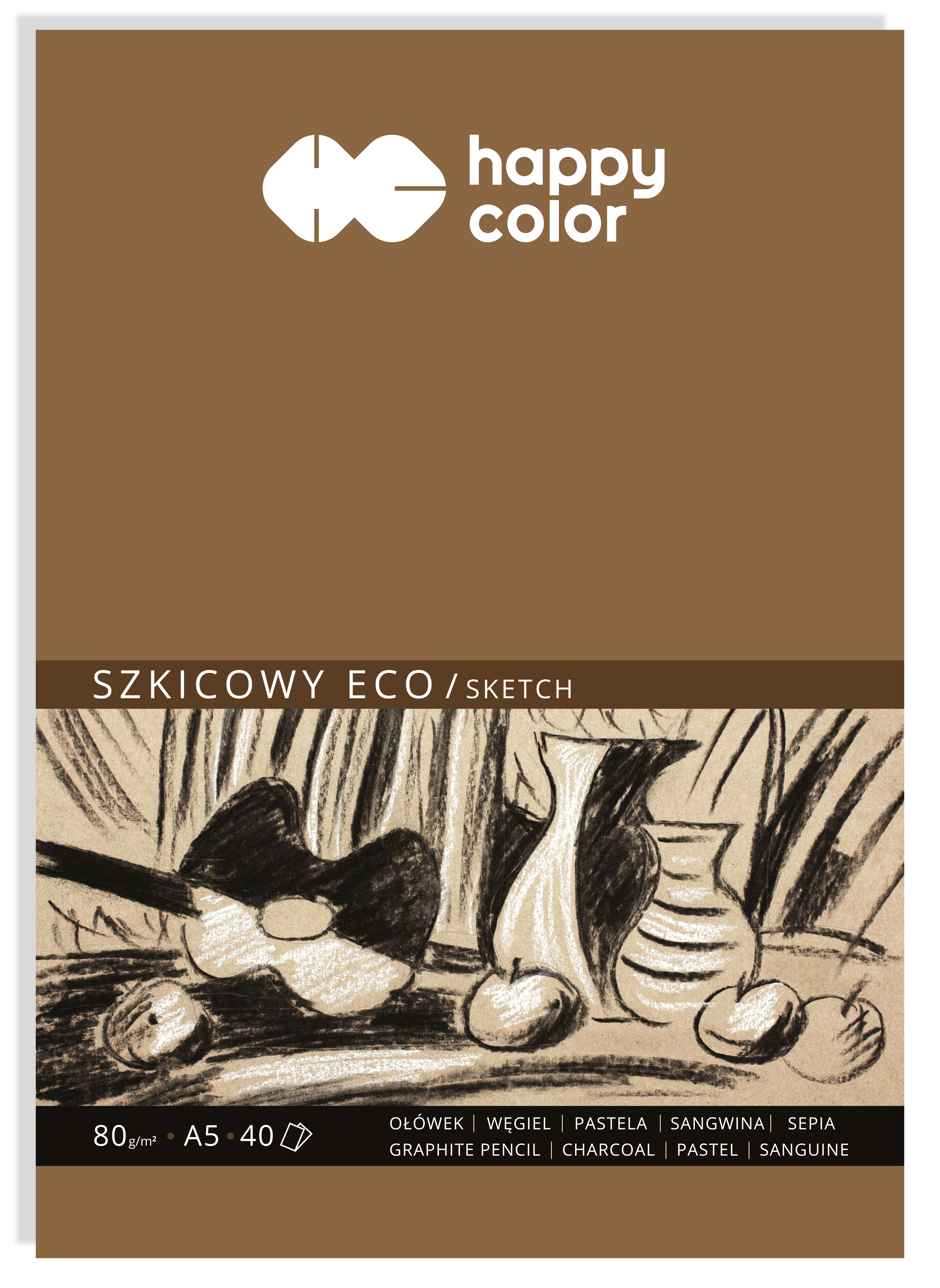 Blok szkicowy 80g A5/40ark Happy Color