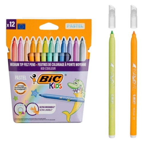Flamastry 10 kolorów Kids pastel BIC