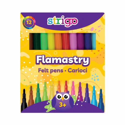 Flamastry 12 kolorów Strigo