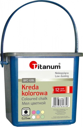 Kreda kolorowa chodnikowa jumbo 6 kolorów 12szt. Strigo