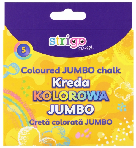 Kreda kolorowa chodnikowa jumbo 5 kolorów Strigo