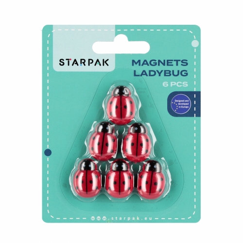 Magnesy biedronka 25mm 6szt. Starpak