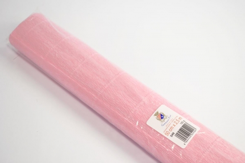 Krępina marszczona 180g jasna różowa 50x250cm Feniks