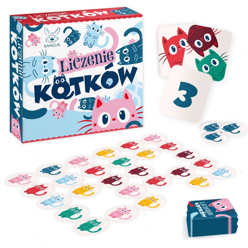 Gra edukacyjna liczenie kotków +5 Kangur