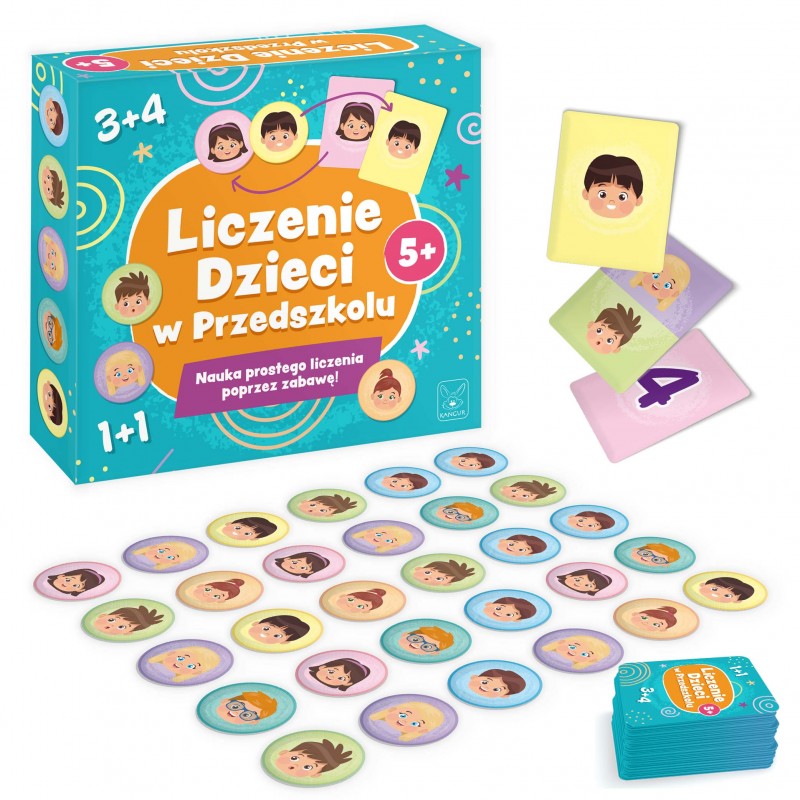Gra edukacyjna liczenie dzieci w przedszkolu +5 Kangur