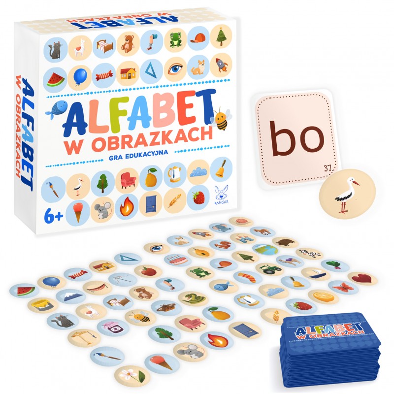 Gra edukacyjna alfabet w obrazkach +6 Kangur